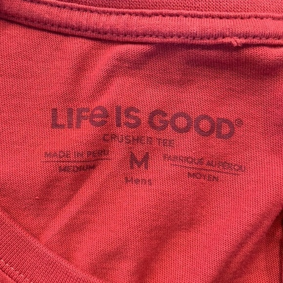 Life is Good MEN'S GUITARSCAPE SETS US FREE CRUSHER TEE SZ M - Picture 6 of 7